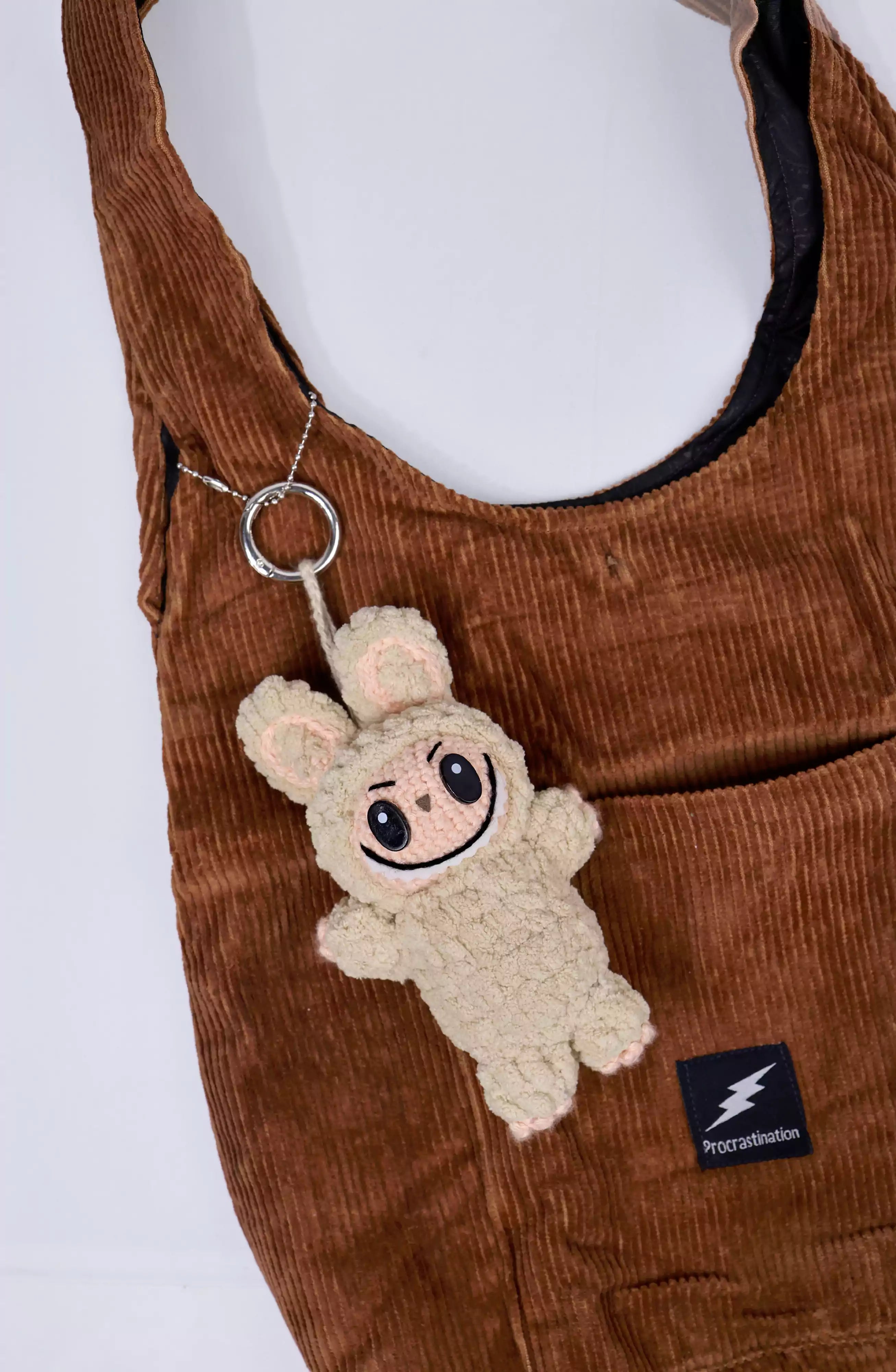 Crochet Labubu Doll - Soymilk