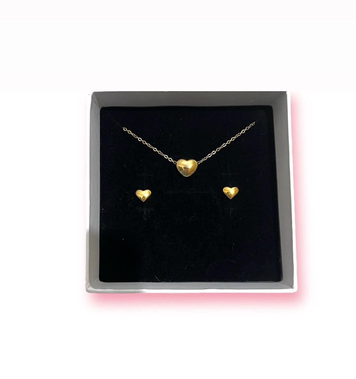 Minimal Hearts  Jewelry Set
