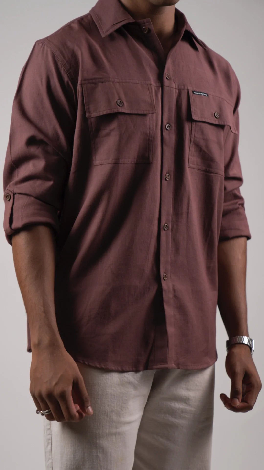 Model another closeup of the shirt