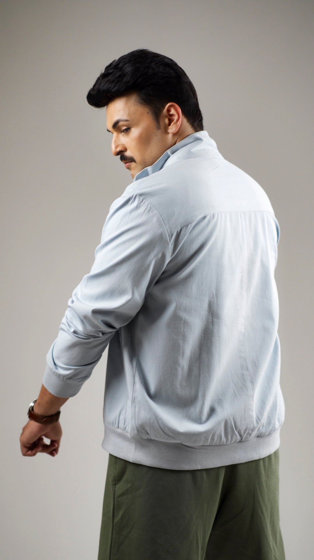 Men's Cotton Twill Jacket - Azure Sky