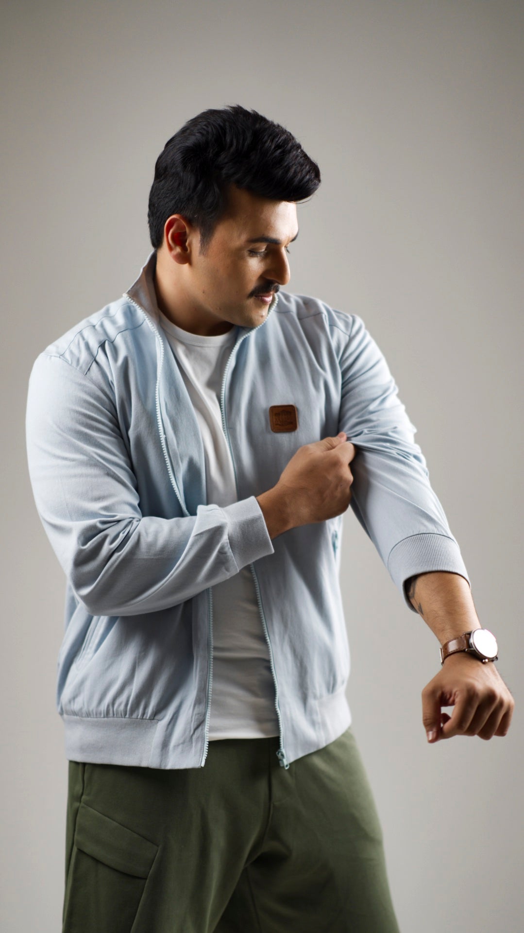 Men's Cotton Twill Jacket - Azure Sky