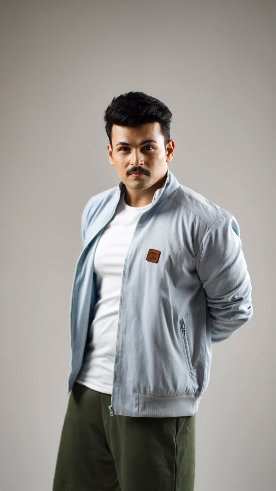 Men's Cotton Twill Jacket - Azure Sky