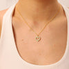 Crystals Heart Pendant Necklace