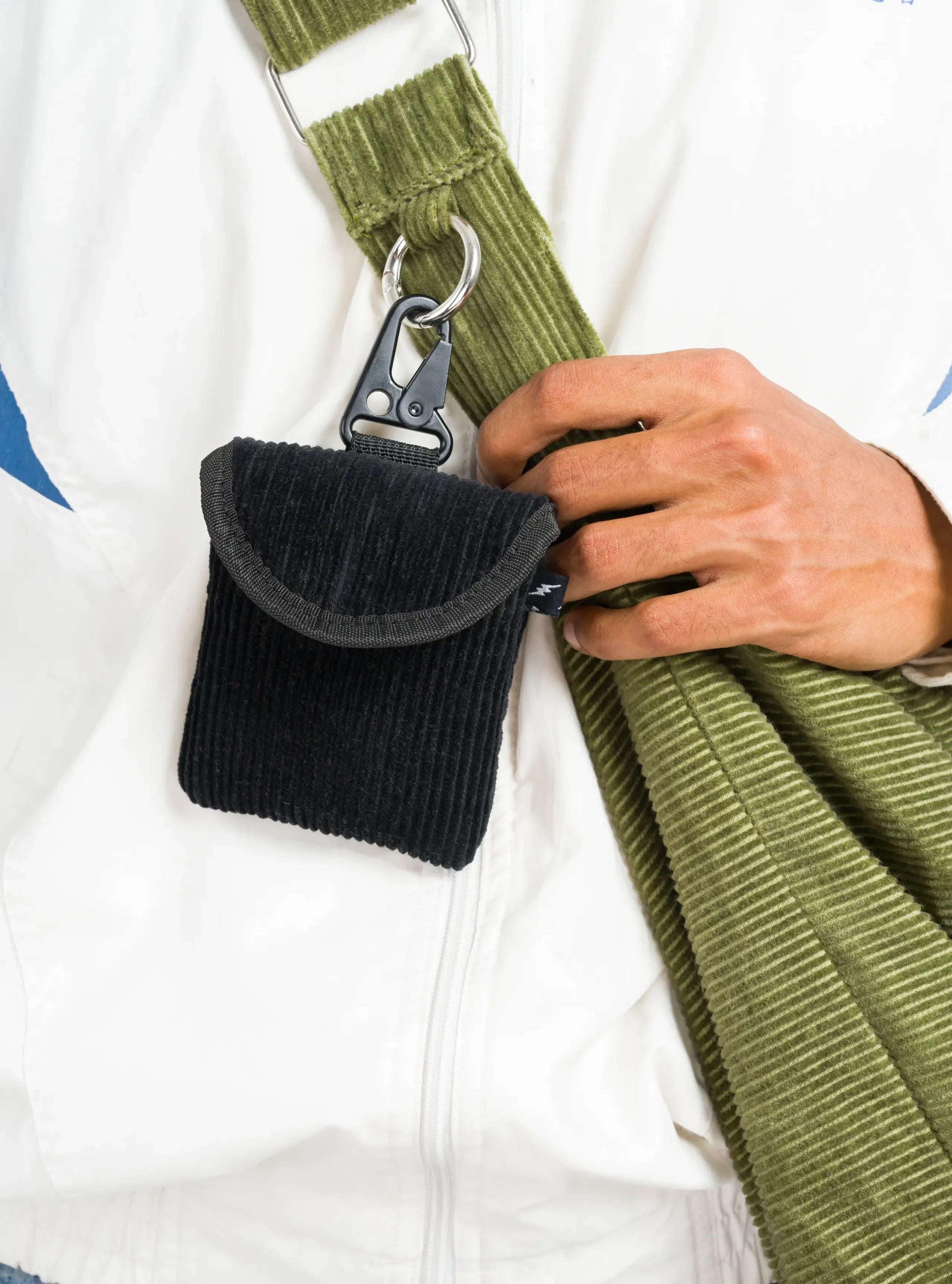 Corduroy Clip-On Earpod Pouch