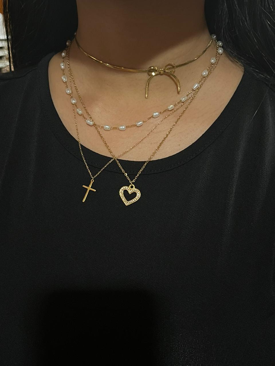 Minimal Cross  Necklace