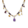 Amethyst (purple) Freshwater Pearl Charm Waterproof Necklace