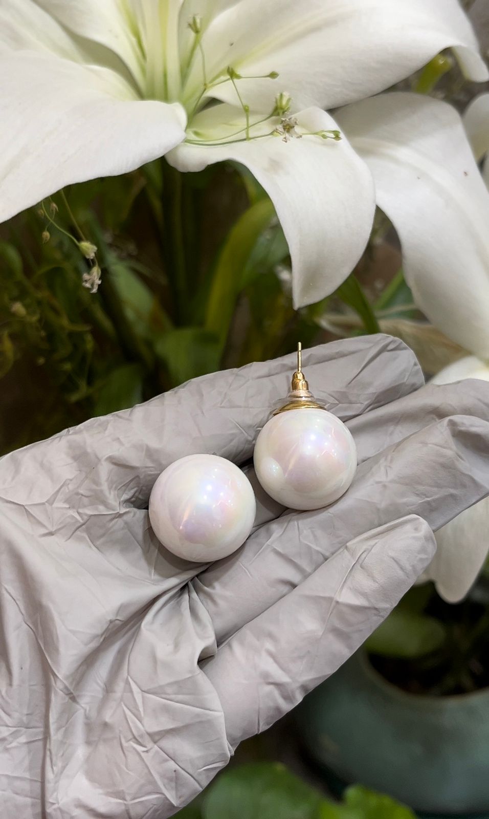 Big Pearl Waterproof Earrings