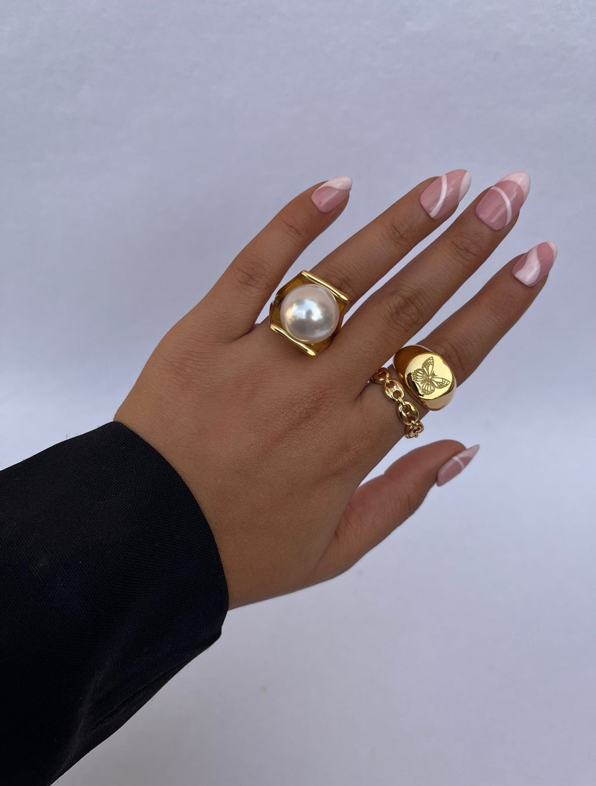Butterfly Signet Waterproof Ring