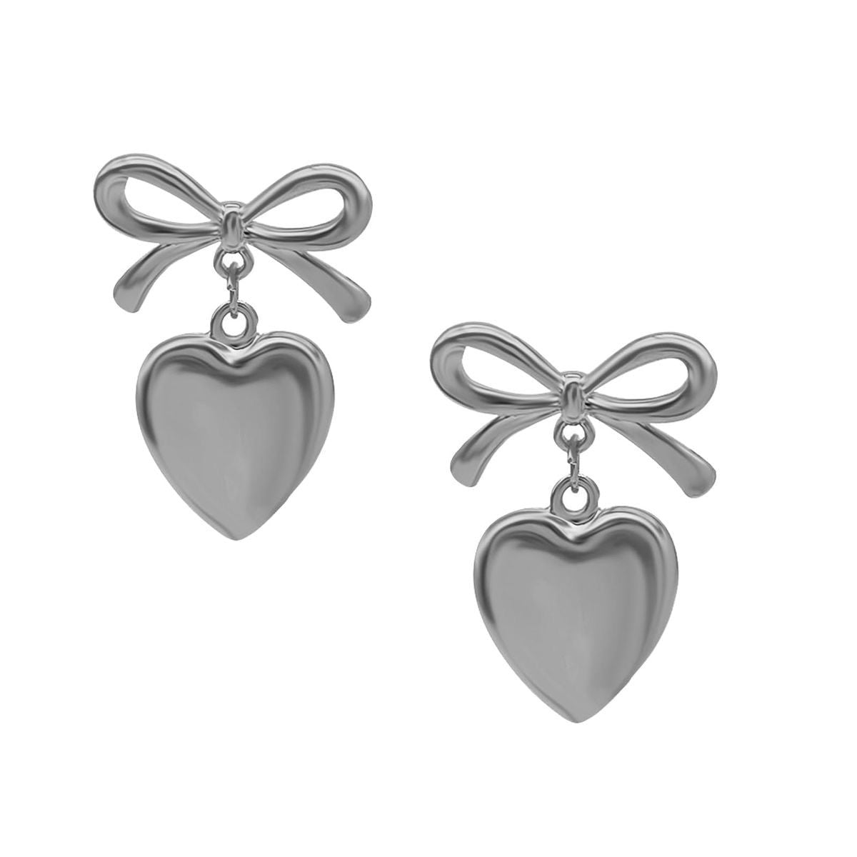 Bow Hearts Waterproof Earrings