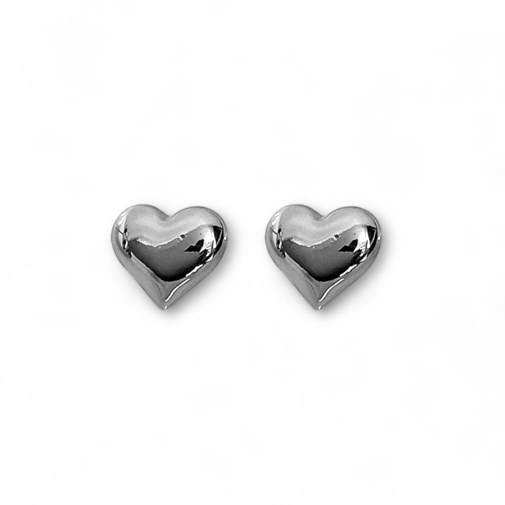 Silver hearts Waterproof studs