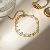 Multicolour Natural Stone Double Layered Bracelets