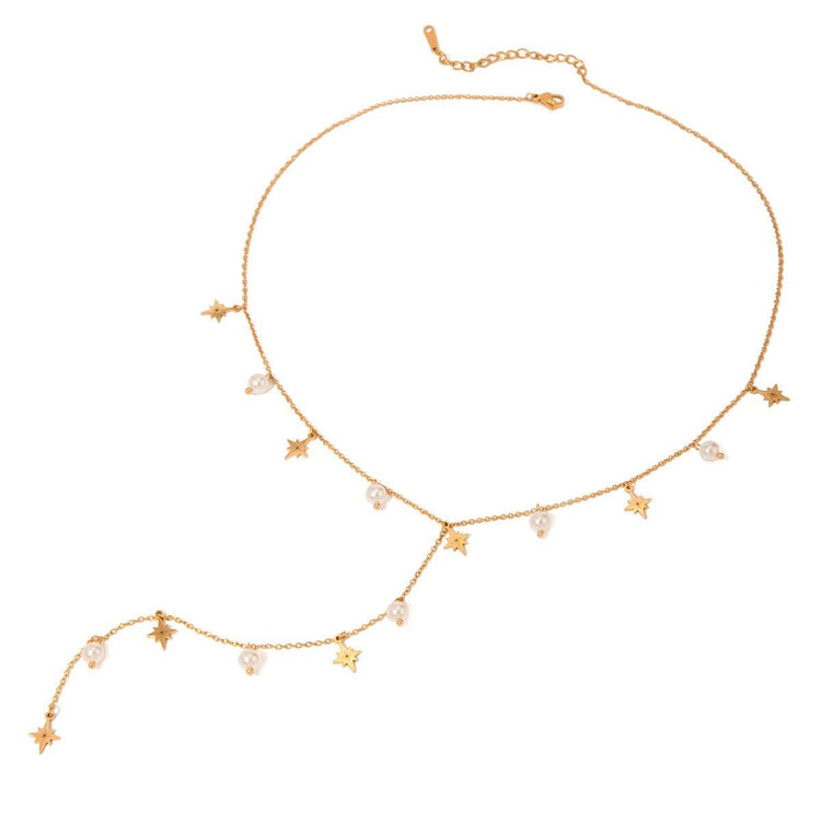 Pearl Tassels Drop Necklace