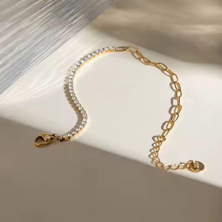 Tennis Link Minimal Bracelet