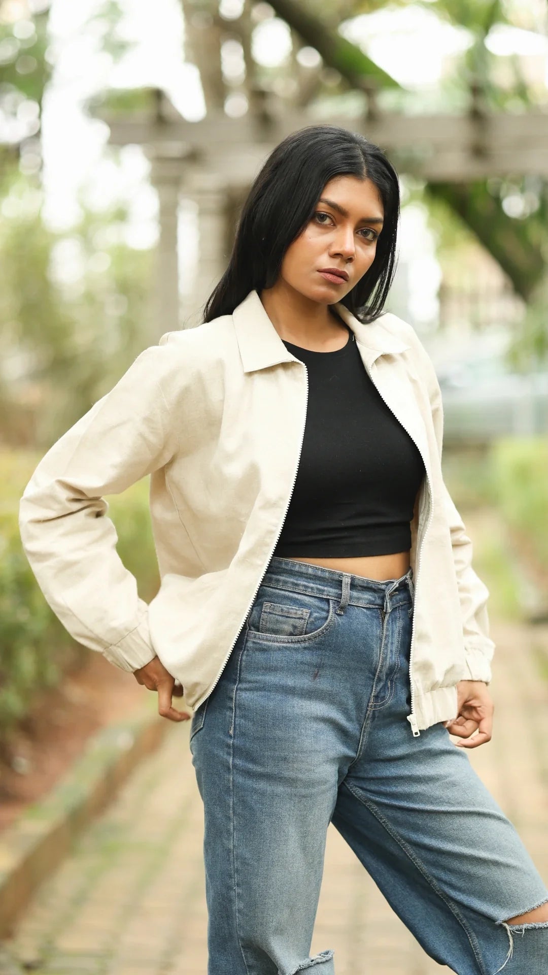 Women's Hemp Bomber Jacket